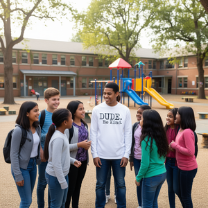 Maglietta a maniche lunghe anti-bullying Dude Be Kind, abbigliamento promozionale per il movimento Choose Kind - Product Image 3