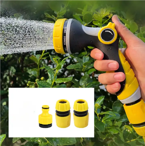 10-Pattern Plastic Water Spray Gun for Garden & Greenhouse Irrigation with Diverse Nozzle Options