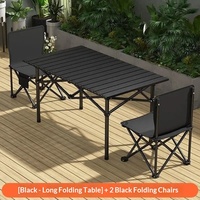 Ensemble de table et de chaises pliantes portables, meubles de camping légers pour pique-nique, pêche, barbecue, plage, voyage avec sac de transport