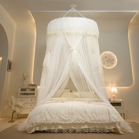 Lit à baldaquin double pliable de luxe 2025, nouvelle tente de plafond de style palais, rêve fantastique, toute saison, lit queen-size, moustiquaire pour la maison
