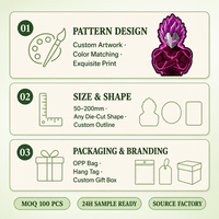 Pegatinas Holográficas de Dibujos Animados que Cambian de Color, Pegatinas 3D Dinámicas de Anime, Impermeables, de Material PET para Autos y Laptops