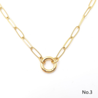 Collier en acier inoxydable en gros avec fermoir à bouton-poussoir pour chaînes et bijoux
