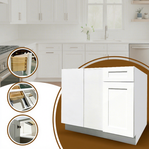Wholesale Frameless Structure American Kitchen Corner Blind Cabinet Modern White Shaker Cabinets For Home Remodeling Project - Product Image 1