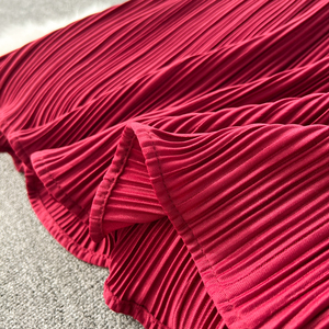 Robe de soirée mi-longue vintage de luxe pour femme, à épaules dénudées, avec volants et décoration plissée, lavable - Product Image 5