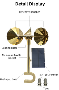 Répulsif anti-oiseaux et animaux Homsam HT-2007-LT en ABS solide, réflecteurs spirale en U jetables et écologiques, dissuasif efficace pour <span class=keywords><strong>pigeons</strong></span> sur toiture - Product Image 3