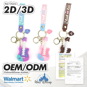 MOQ 3000 Pcs Custom High Quality Eco-Friendly Silicone Rubber logo Wristband Keyring <strong>Personalised</strong> 3D Charm <strong>Keychain</strong> Carabiner - Product Image 5
