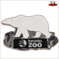 Aimants de réfrigérateur en métal 3D ours polaire blanc pour boutique de cadeaux d'animaux de Zoo