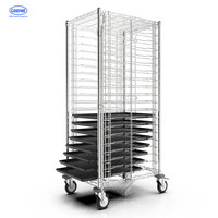 Chariot de stockage industriel antistatique Leenol OEM personnalisable à quatre roues pour cartes PCB, chariot de circulation réglable