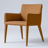 Chaises de salle à manger TrustHome, style nordique européen moderne, mobilier de salle à manger, fauteuil en cuir avec accoudoirs