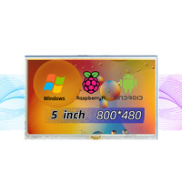 Pantalla LCD H-DMI de 5 Pulgadas 800*480 con Pantalla Táctil Resistiva de 4 Cables para Raspberry Pi Mini PC