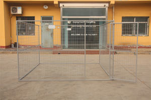 Cina ukuran kustom bubuk dilapisi kandang anjing luar ruangan logam besar kandang anjing rumah anjing - Product Image 5