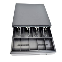 405mm POS-Kassenschublade mit 4 Geldscheinfächern, 5 Münzfächern, herausnehmbarer Innenschale, Schlüsselschloss, sichere Geldkassette für Einzelhandel und Kassentheken