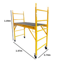 Échafaudage mobile en acier industriel jaune Hongqiang Baker Quick Lock Tower pour utilisation en entrepôt