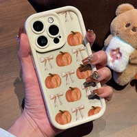 Nouvelle coque de téléphone antichoc en TPU souple avec motif nœud papillon citrouille thème Halloween pour iPhone 15 16 Plus 17 Pro Max – Vente en gros