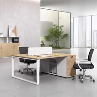 Ensemble de bureau en bois moderne et minimaliste avec tiroirs et structure métallique pour bureau à domicile ou salle d'étude