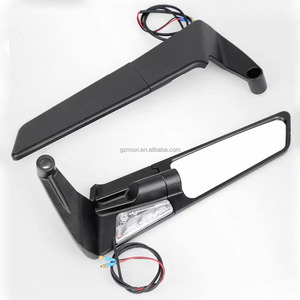 Nouveaux rétroviseurs latéraux MOXI pour <span class=keywords><strong>moto</strong></span> avec éclairage LED, côté droit, pour Yamaha, en alliage d'aluminium CNC, accessoires modifiés - Product Image 2