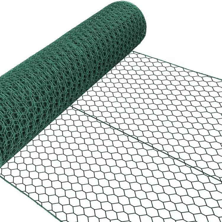 Pvc Plastic Coated Chicken Wire Mesh Chicken Wire Netting 3/4 Inches Wire Mesh for Chicken Coop