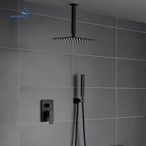 优质黄铜淋浴臂加长10英寸雨水淋浴喷头加长天花板安装直方形雨管