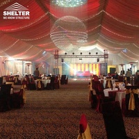 Tente de luxe en PVC pour événements extérieurs, mariages, cérémonies, Barnum, 15x20m, capacité 300-500 personnes