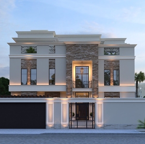 Casas prefabricadas de lujo de <span class=keywords><strong>3</strong></span> plantas 500 m² gran <span class=keywords><strong>mansión</strong></span> con bonita oficina en casa - Product Image 3