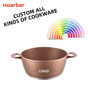 Ensemble de 8 ustensiles de cuisson en <span class=keywords><strong>aluminium</strong></span> moulé sous pression, finition rose doré, durable, antiadhésif, compatible four, avec casseroles et poêles profondes, couvercles en verre - Product Image 3