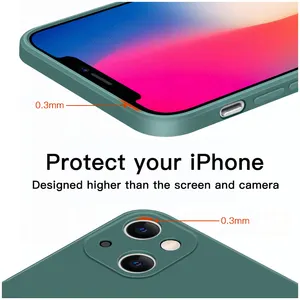 Coque de téléphone colorée pour apple iPhone 14 13 12 11 Pro MAX mini SE couleur bonbon couverture arrière en silicone souple