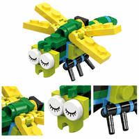 Ensemble de blocs de construction en forme de libellule, jouet de construction STEM, briques éducatives à monter soi-même, Kit de modèle animal, cadeau pour enfants de 6 ans et plus