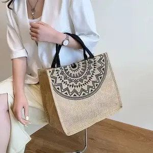 Borsa da Shopping in tela riutilizzabile ecologica all'ingrosso borsa da riciclo di colore etnico con Logo personalizzato stampato