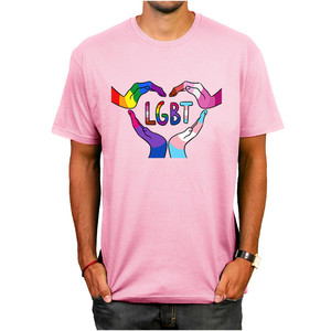 Personalizada de alta calidad <span class=keywords><strong>LGBT</strong></span> orgullo Arco Iris mujeres 300 gsmT camisa - Product Image 5