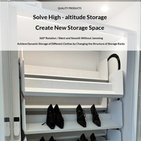 Meuble à chaussures électrique rotatif en acier, étagère de rangement inclinable à 360 degrés, armoire à chaussures intelligente, armoire d'entretien des chaussures