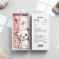 Écouteurs intra-auriculaires Kiki MQ-38 au design attrayant, jack rond 3,5 mm, câble de 1,2 m, commandes intégrées, microphone filaire, ABS/TPE