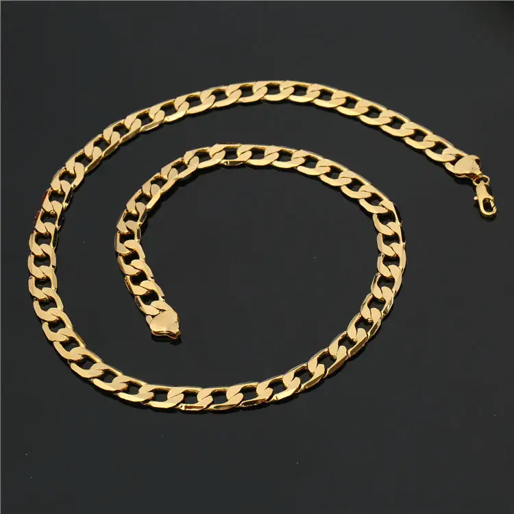 Hot Sale Gold Simple Design Jewellery+Big Chain Necklace Jewelry+Mens Cuban Link Chain