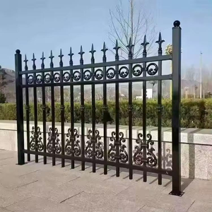 Clôture <span class=keywords><strong>de</strong></span> jardin en métal thermolaqué avec cadre galvanisé, barres verticales décoratives, étanche, pour piscine et villa, fournie en vrac - Product Image 5