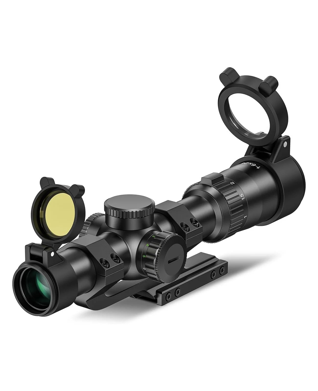 CVLIFE EagleFeather 1-6X24 LPVO SFP прицел с 5 уровнями освещенного BDC сетчатого алюминиевого материала красный и зеленый светодиод