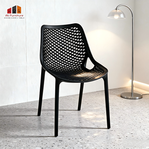 Usine En Gros Moderne En Plastique <span class=keywords><strong>Chaise</strong></span> De Loisirs Grille Creuse <span class=keywords><strong>Chaise</strong></span> Légère Confortable Empilable pour La Maison Et L'usage Commercial - Product Image 1