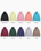 Hoodie Custom Logo Ukuran Besar Bahan Fleece Tebal Unisex 360 Gsm Hoodie Pullover Pria Model Sobek dan Berumbai