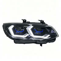 Phares SJC OSS Auto V2 LCI pour BMW Série 3 E92 E93 2010-2013, style lentille, DRL jaunes et blancs, prix de gros, vente flash