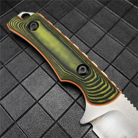 Couteau à lame fixe Hidden Canyon Hunter G10 Diamond Wood 15017, couteau de chasse, étui Kydex, ceinture, couteau droit, bushcraft, lame pleine