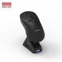 M03PRO souris de jeu sans fil BT rétroéclairée RVB à trois modes affichage à écran numérique mince ergonomique étanche concept