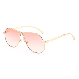 Custom Logo 2026 Fashion Men Women Metal Frame One Piece <b>Sunglasses</b> UV400 <b>Gradient</b> Shades Oversized Pilot Sun Glasses - Product Image 6