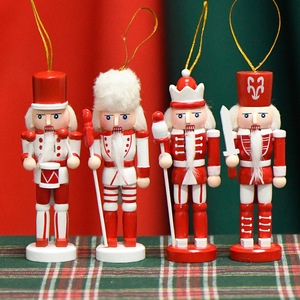 Casse-Noisette Rayé <span class=keywords><strong>Blanc</strong></span> Rouge Pendentif De Noël Décoration Arbre De Noël Décor Suspendu - Product Image 2