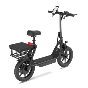 Trottinette électrique à double suspension 500W avec siège et panier, trottinette électrique pliable de 14 pouces pour adultes, stock au Royaume-Uni, aux États-<span class=keywords><strong>Unis</strong></span> et en Allemagne - Product Image 1