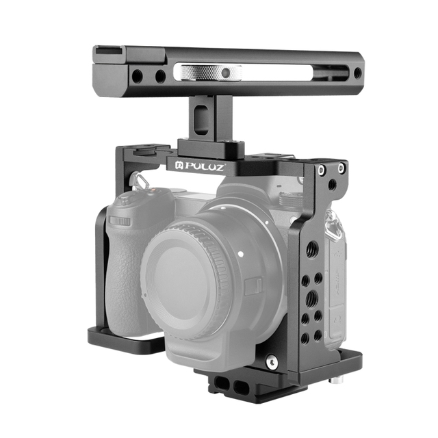 PULUZ Video Filmmaking Camera Cage for Canon EOS R5/R10/Nikon Z6/Z7/SO.NY A7/Alpha 7C DSLR Camera