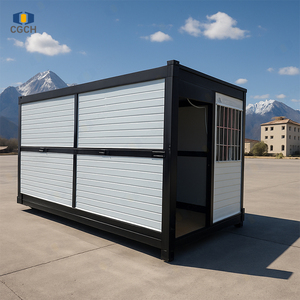 CGCH Casa Contenedor Plegable Tipo Sándwich <span class=keywords><strong>X</strong></span> de 20 pies con Acabado Negro, Casa Contenedor Plegable Prefabricada - Product Image 1