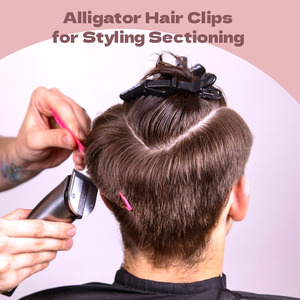Commercio all'ingrosso migliore vendita professionale barbiere parrucchieri strumenti in plastica Super Grip capelli sezionamento coccodrillo alligatore clip 2204 - Product Image 6