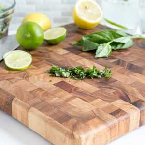 Nouvelle arrivée 14 pouces bois d'acacia extrémité carrée Grain planche à découper écologique élégant <span class=keywords><strong>cuisine</strong></span> <span class=keywords><strong>boucher</strong></span> bloc <span class=keywords><strong>pour</strong></span> hacher - Product Image 3