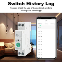 Interruptor de Circuito Inteligente TUYA WiFi 1P+N para Riel DIN con Medición y Monitoreo, Cobre, 90V-260V 50/60Hz, para el Hogar