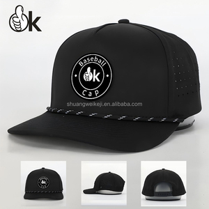 Gorra de Béisbol Personalizada con Logotipo, Color Azul Marino, Estilo Camionero, 5 Paneles, con Cuerda, Gorra de Golf Perforada - Product Image 5