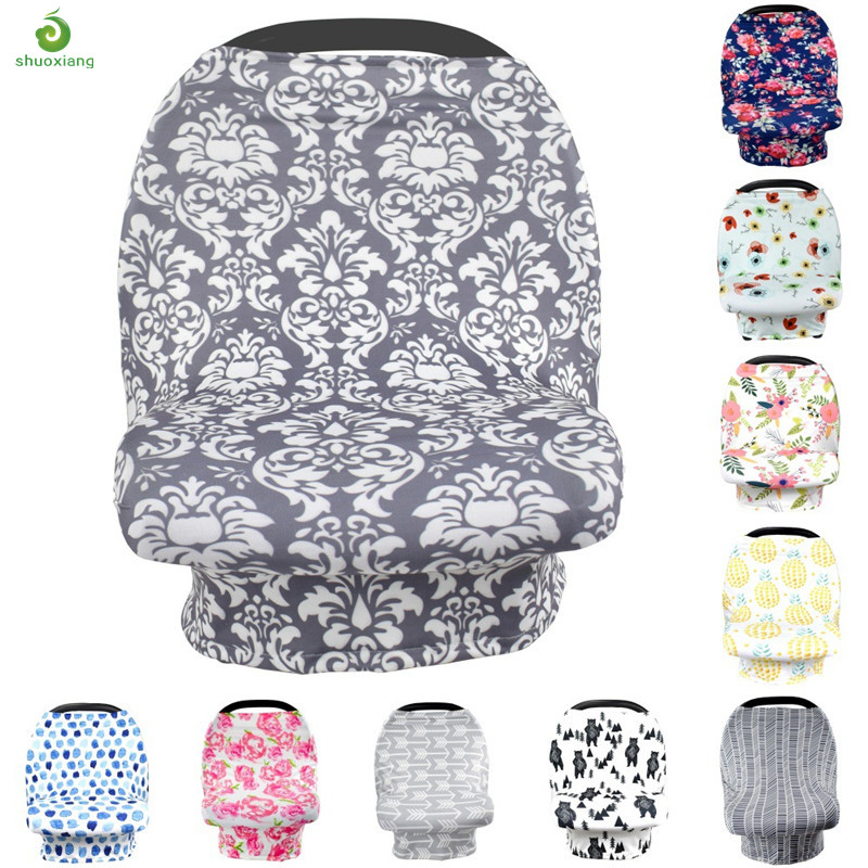 2021 China Yiwu Factory Direct Sale Baby Car Seat Covers Baby Mother Outdoor Nursing Breastfeeding Scarf Covers Sunshade