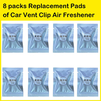 8 pièces désodorisants de voiture parfum solide tampon de remplacement sortie d'air désodorisants recharge parfum de voiture comprimés d'aromathérapie